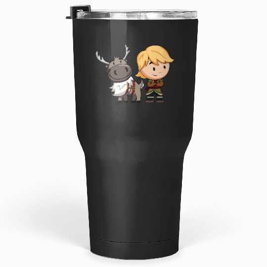 disney frozens 2 Sven and Kristoff Chibi Art Tumblers 30 oz