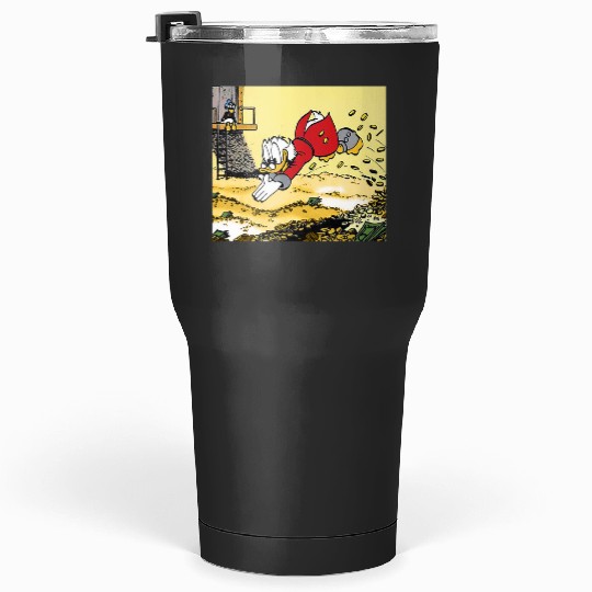 Disney DuckTales Scrooge McDuck Swimming In Cash Tumblers 30 oz