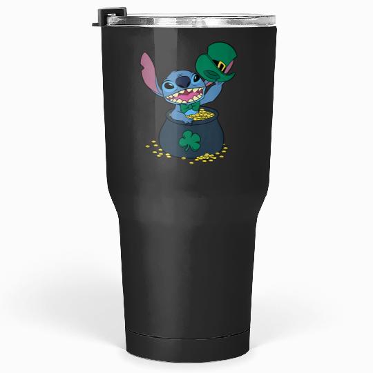Disney Stitch Pot of Gold Shamrock St. Patricks Day Tank Top Tumblers 30 oz
