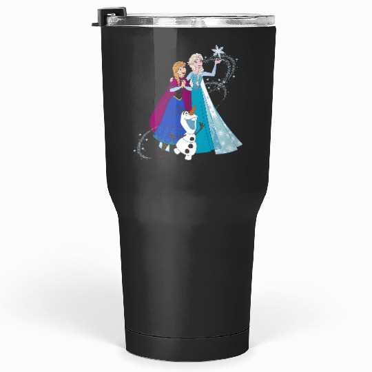disney frozens Olaf Anna Elsa Sisters Snowflake Portrait Tumblers 30 oz