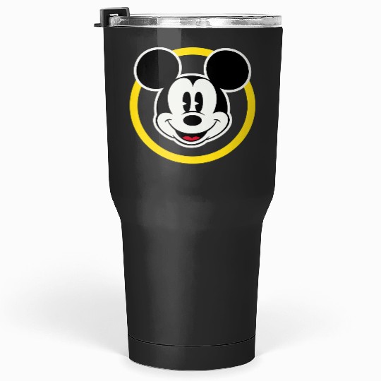 Amazonss Essentials Disney Smiling Mickey in Yellow Circle Tumblers 30 oz
