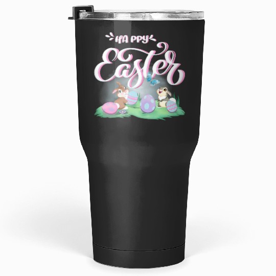 Womens Disney Bambi Happy Easter Thumper Miss Bunny Vintagess Logo VNeck Tumblers 30 oz