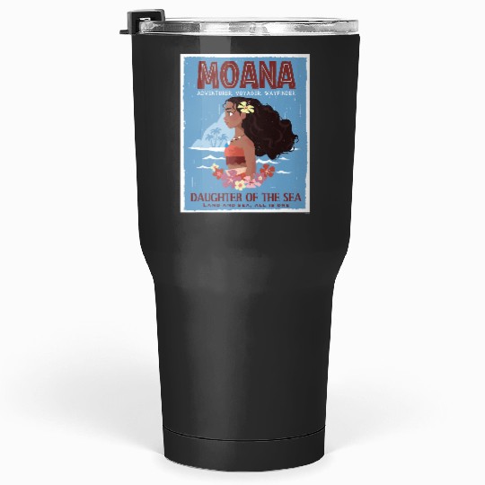 Disney Moana Adventurer Daughter of the Sea Retro Distressed Tumblers 30 oz