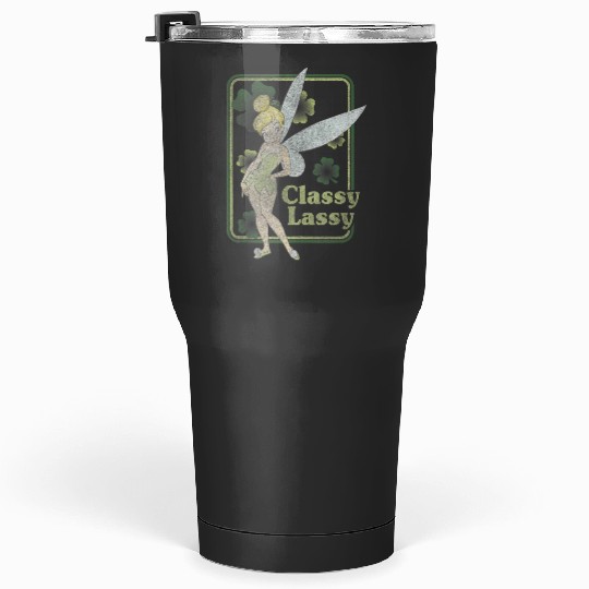 Disney Peter Pan Tinker Bell St. Patricks Day Classy Lassy Tank Top Tumblers 30 oz
