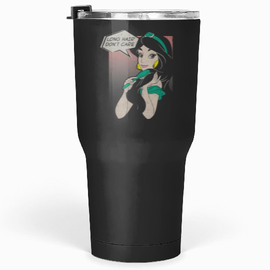 Disney Aladdin Jasmine Long Hair Dont Care Comic Portrait Tumblers 30 oz