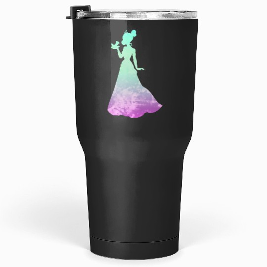 Disney Princess Tiana Silhouette Pretty Tie Dye Tumblers 30 oz