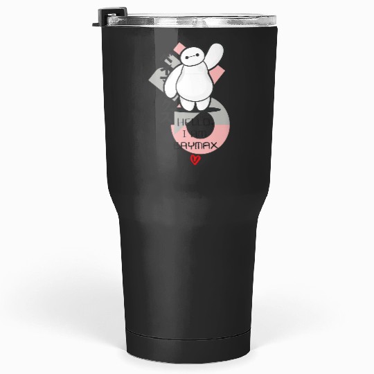 Disney Big Hero 6 Hello I Am Baymax Cute Kanji Logo Tumblers 30 oz