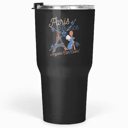 Womens Disney Pixars Ratatouille Remy Paris France VNeck Tumblers 30 oz