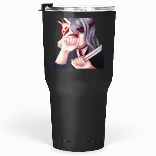 Katana Girl Sticker1: Disney Mulan Anime Mushu, Mulan and Mushu Tumblers 30 oz