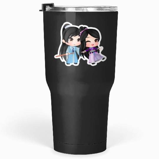Warrior Princess Sticker4: Disney Mulan Anime Mushu, Mulan and Mushu Tumblers 30 oz