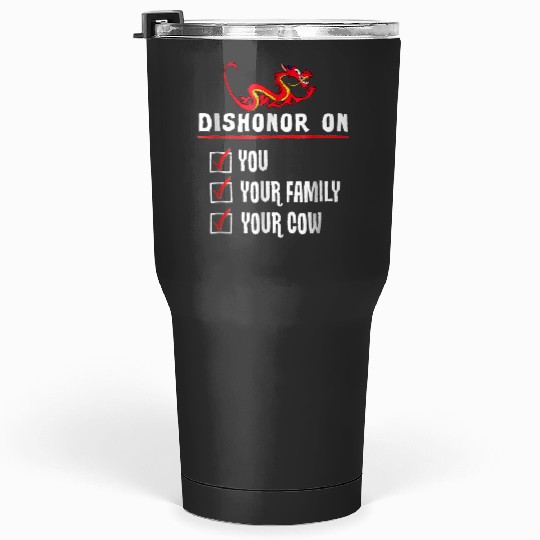 Cute Female Samurai Sticker: Disney Mulan Anime Mushu, Mulan and Mushu Tumblers 30 oz