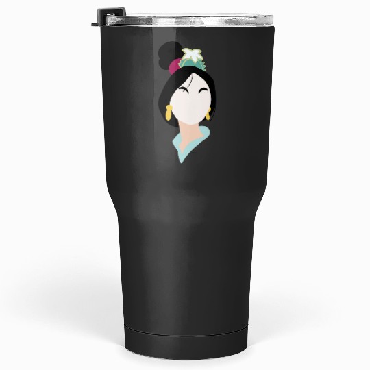 Chibi Yoga - Warrior II ft Luria Sticker: Disney Mulan Anime Mushu, Mulan and Mushu Tumblers 30 oz