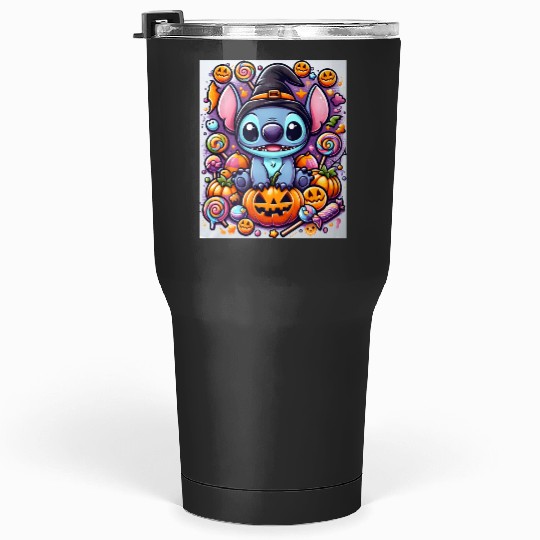 Stitch Halloween illustration Sticker, Stitch Eras Tour , Stitch Shirt, Disney Land Lilo and Stitch Tumblers 30 oz
