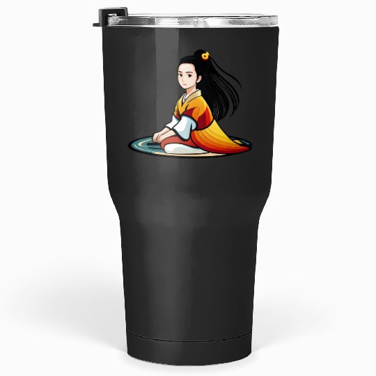Dragon Katana Woman  T-shirt Premium : Disney Mulan Anime Mushu, Mulan and Mushu Tumblers 30 oz