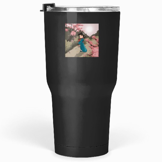 Tengu Sticker: Disney Mulan Anime Mushu, Mulan and Mushu Tumblers 30 oz