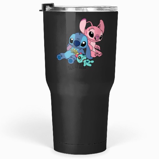 Stitch and angel soulmate  , Stitch Eras Tour , Stitch Shirt, Disney Land Lilo and Stitch Tumblers 30 oz