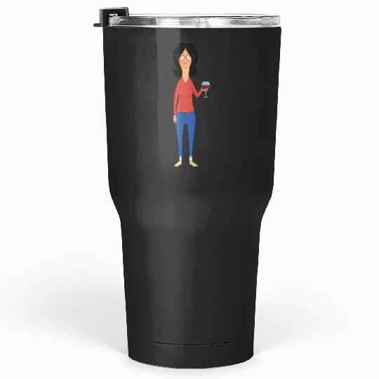 bobs burgers linda with a wines glass sweat Tumblers 30 oz