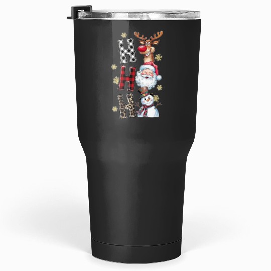 Disney Christmas - Hohoho - Deer Santa - Olaf The Snowman Tumblers 30 oz