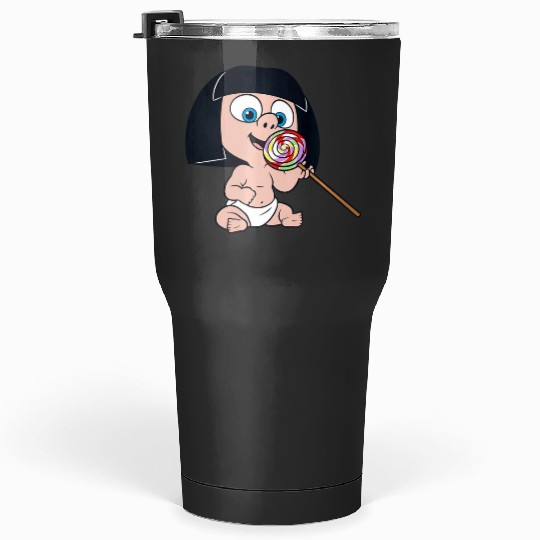 Disney Pixars Incredibles JackJack as Edna Mode Long Sleeve Tumblers 30 oz