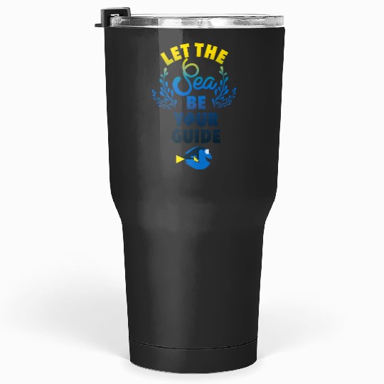 Disneys Pixars Finding Dory Let the Sea Be Your Guide Logo Tumblers 30 oz