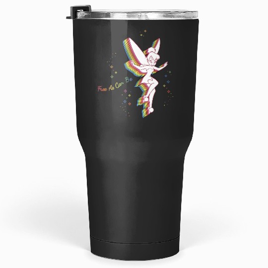 Disneys Peter Pan Tinker Bell Rainbow Free As Can Be VNeck Tumblers 30 oz