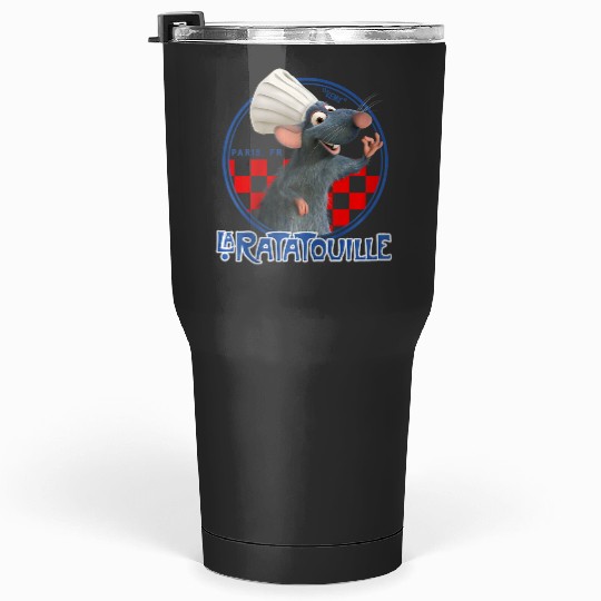 Disneys Pixars Ratatouille Remy Chef Hat Portrait Raglan Baseball Tee Tumblers 30 oz