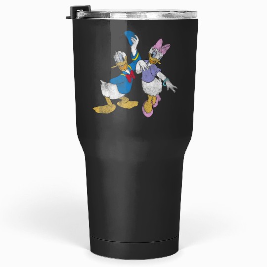 Disney Mickey And Friends Donald And Daisy Distressed Tumblers 30 oz