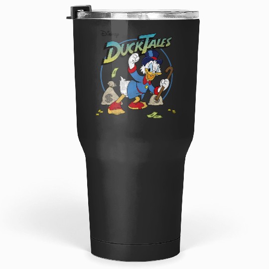 Disneys DuckTales Scrooge McDuck With Money Bags Logo Tumblers 30 oz