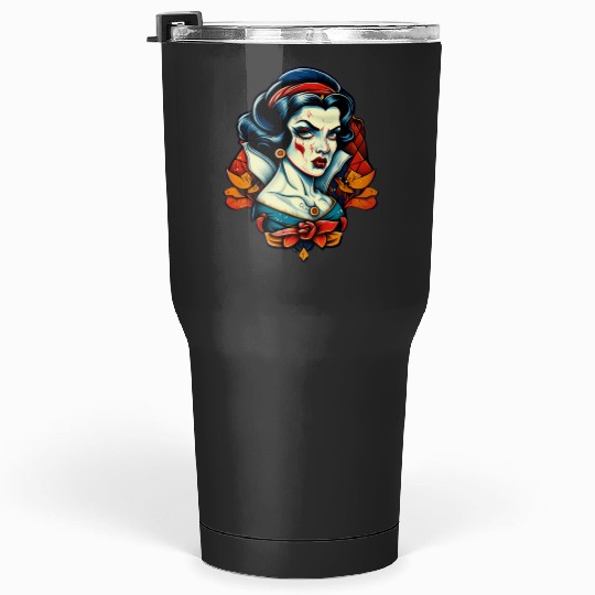 snow white  : Disney princess tattoo Shirt,  Princess tattoo vintage t shirt, Disney princess tattoo Gift Fan S-5XL Tumblers 30 oz