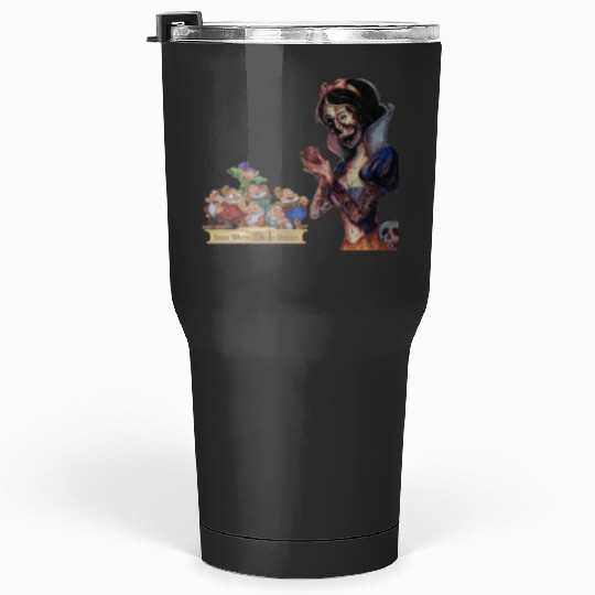 Snow white skull and seven Dwarfs  : Disney princess tattoo Shirt,  Princess tattoo vintage t shirt, Disney princess tattoo Gift Fan S-5XL Tumblers 30 oz