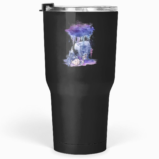 Disney Winnie The Pooh Eeyore Watercolor Rain Cloud Tumblers 30 oz