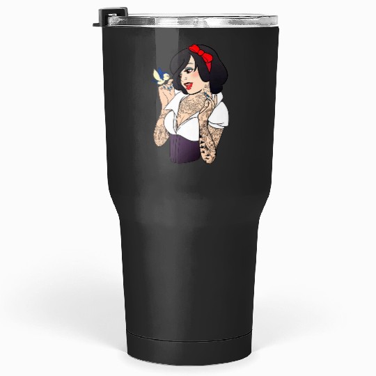 Snow White Punk  : Disney princess tattoo Shirt,  Princess tattoo vintage t shirt, Disney princess tattoo Gift Fan S-5XL Tumblers 30 oz