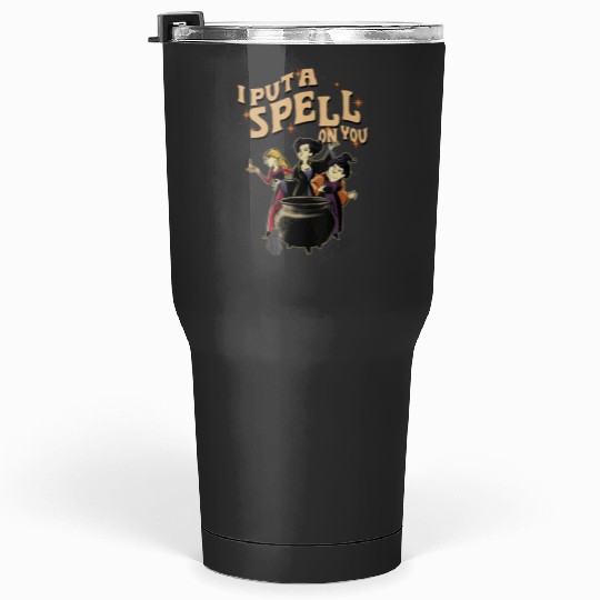 Womens Disneys Hocus Pocus Halloween Sanderson Sisters Spell On You VNeck Tumblers 30 oz