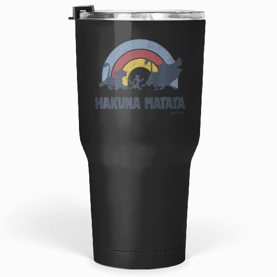 Disneys lion king hakuna matata distressed rainbow logo premium Tumblers 30 oz
