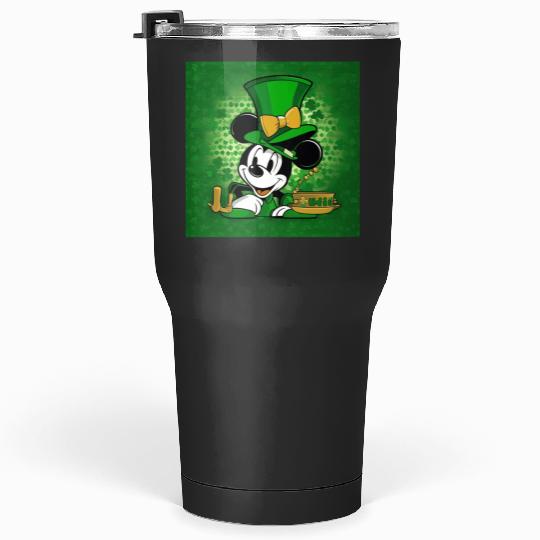 Steamboat Willie Celebrates St Patricks Day  SALE!! Mickey Retro Disney Shirt, Mickey Checkered Shirt, Vintage Disney, Retro Mickey, Mickey Gift S-5XL Tumblers 30 oz
