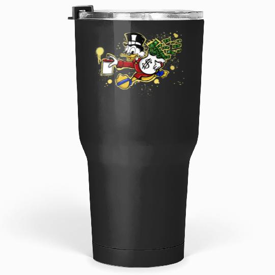 Yellow paint Scrooge Mcduck and money  1SALE!! Mickey Retro Disney Shirt, Mickey Checkered Shirt, Vintage Disney, Retro Mickey, Mickey Gift S-5XL Tumblers 30 oz