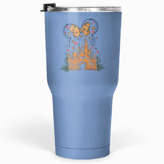 Disney Castle Gingerbread Minnie Mouse Christmas Tumblers 30 Oz, Mickeys Very Merry Christmas Tumblers 30 Oz