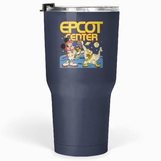 Disney Epcot Mickey Mouse & Figment Astronaut 1982 Retro Tumblers 30 Oz