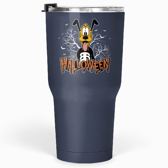 Pluto Skeleton Tumblers 30 Oz, Halloween Tumblers 30 Oz, Funny Skeleton Tumblers 30 Oz, Disney Pluto Tumblers 30 Oz, Disney Skeleton Tumblers 30 Oz