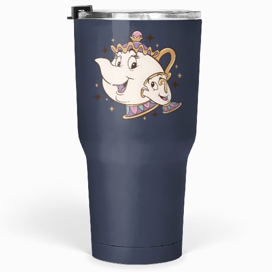 Disney Beauty and the Beast Chip And Mrs. Potts Tumblers 30 Oz