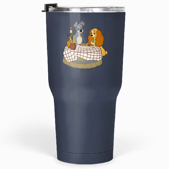 Disney Lady and Tramp Bella Notte Spaghetti Tumblers 30 Oz, Lady and The Tramp Tumblers 30 Oz