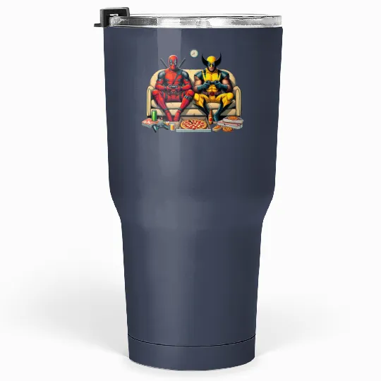 Deadpool Tumblers 30 Oz, Disney Superhero Funny Tumblers 30 Oz, Disney Wolverine