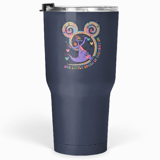 One Little Spark Of Inspiration  Tumblers 30 Oz, Disney Figment Dragon Tumblers 30 Oz