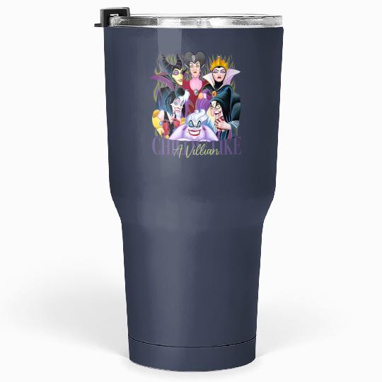 Chillin Like A Villian Tumblers 30 Oz, Disney Villians Halloween Villains The Evil Tour Tumblers 30 Oz