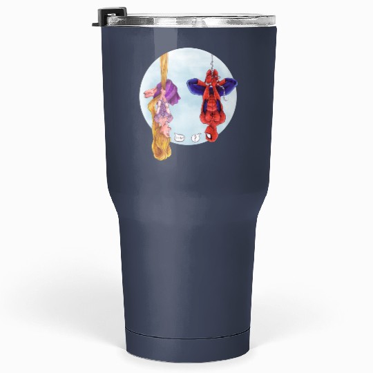 Disney Rapunzel And Marvel Spider-Man Tumblers 30 Oz, Disney Marvel Avengers Spiderman Tumblers 30 Oz