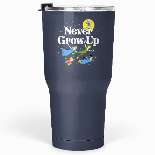 Vintage Never Grow Up Peter Pan Tumblers 30 Oz, Disney Peter Pan Tumblers 30 Oz