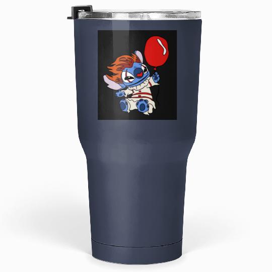 Pennywise Stitch Halloween Tumblers 30 Oz, Disney Halloween Tumblers 30 Oz