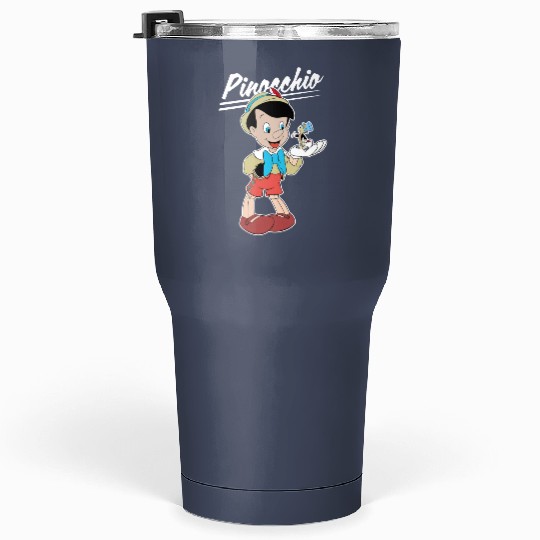 Retro Disney Pinocchio and Jiminy Cricket Tumblers 30 Oz