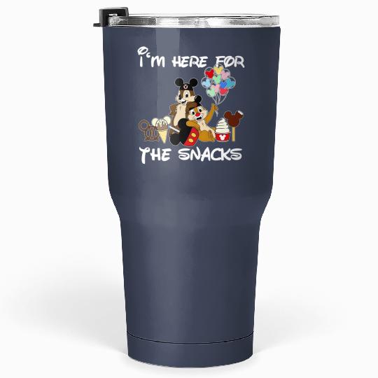 I'M Just Here For The Snacks Tumblers 30 Oz, Snacking Around The World Tumblers 30 Oz, Chip And Dale Tumblers 30 Oz Disney Trip Family Tumblers 30 Oz