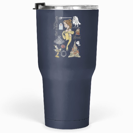 Disney Beauty And The Beast Characters Sketched Tumblers 30 Oz, Magic Kingdom Tumblers 30 Oz